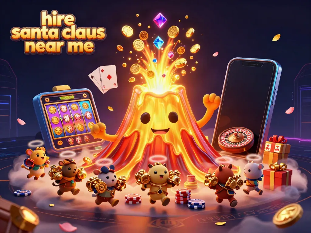 Experience the thrill of hiring Santa Claus near me while enjoying a vibrant casino atmosphere.
